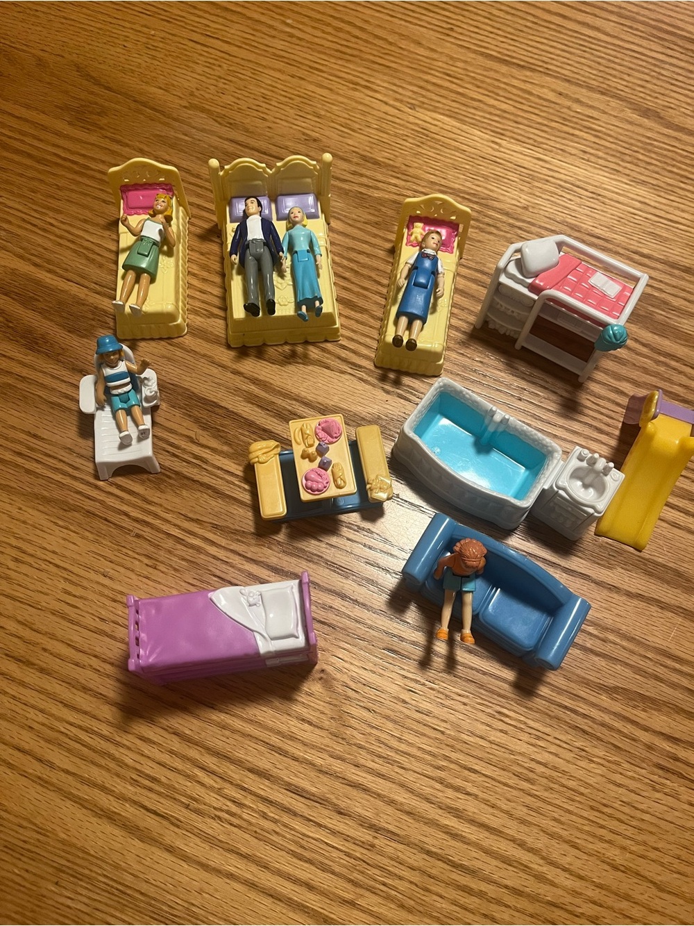 Vintage Fisher Price Sweet Streets Figures Furniture Accessories Lot of 17 Toys